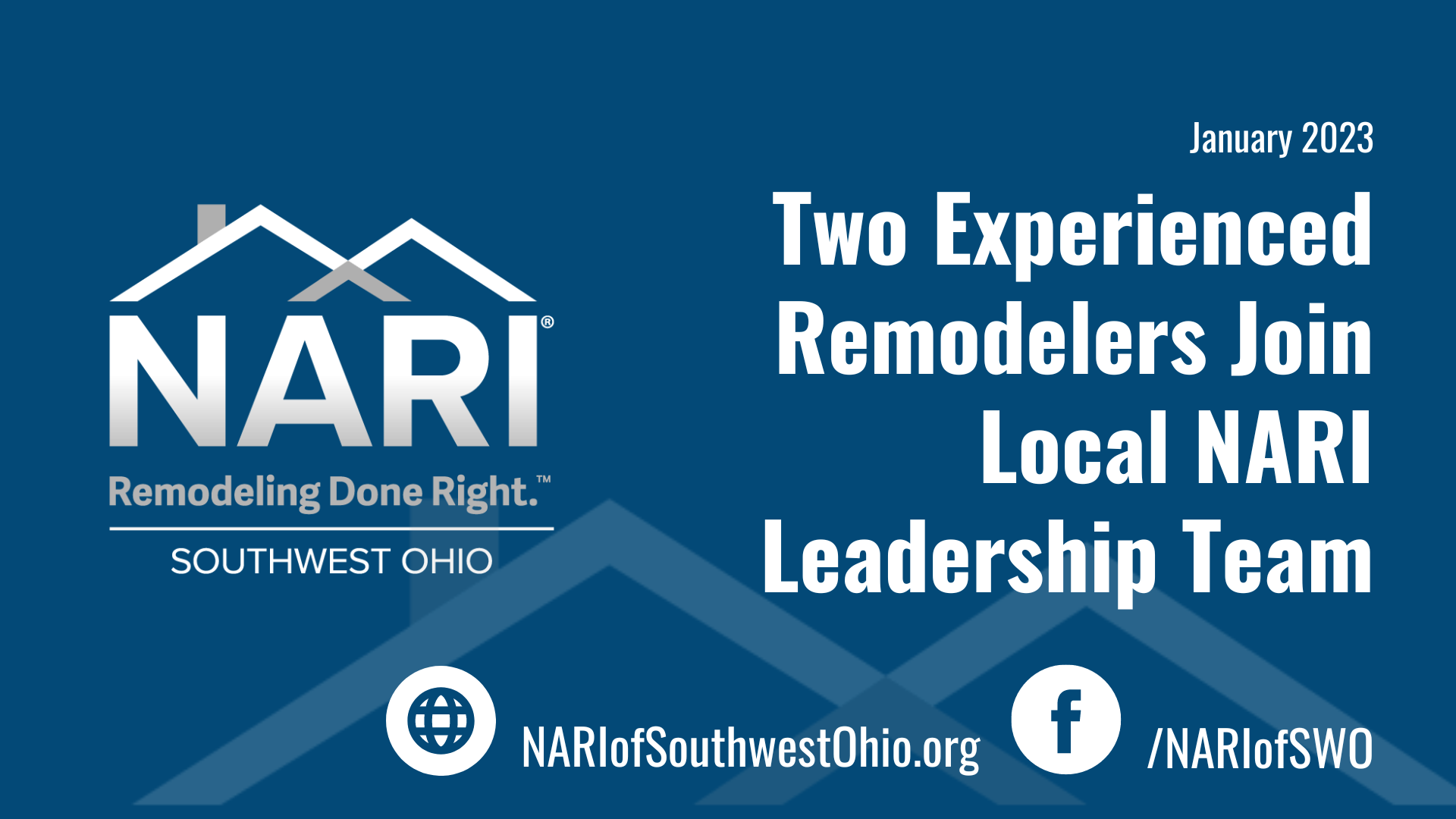 Two Experienced Remodelers Join NARI Leadership Team