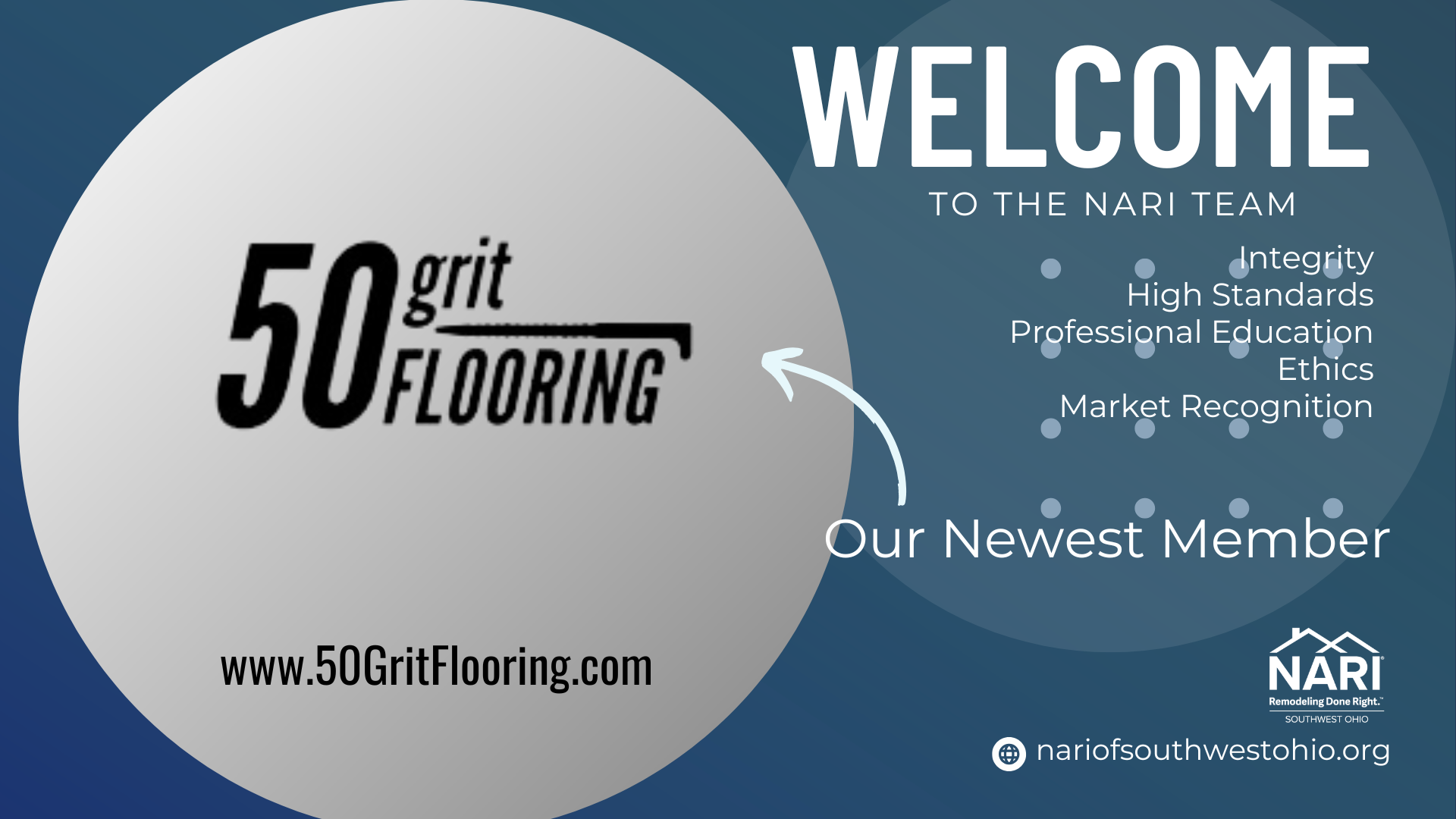 NARI Welcomes 50 Grit Flooring as Newest Member